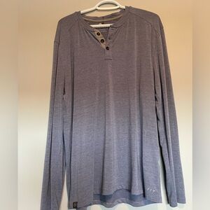 Free Fly Men's Blue Long Sleeve Henley Shirt